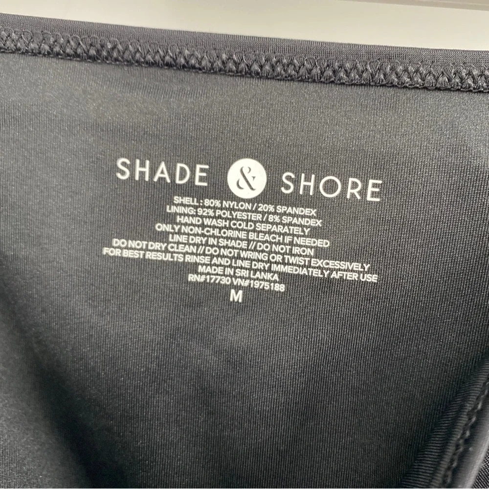Shade and Shore Low Coverage High Leg Black Bikini Bottoms Size Medium